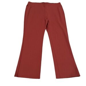 SOFT SURROUNDINGS MARLOWE BOOTCUT PULLON FLARE PETITE TERRACOTTA PONTE PANTS PM
